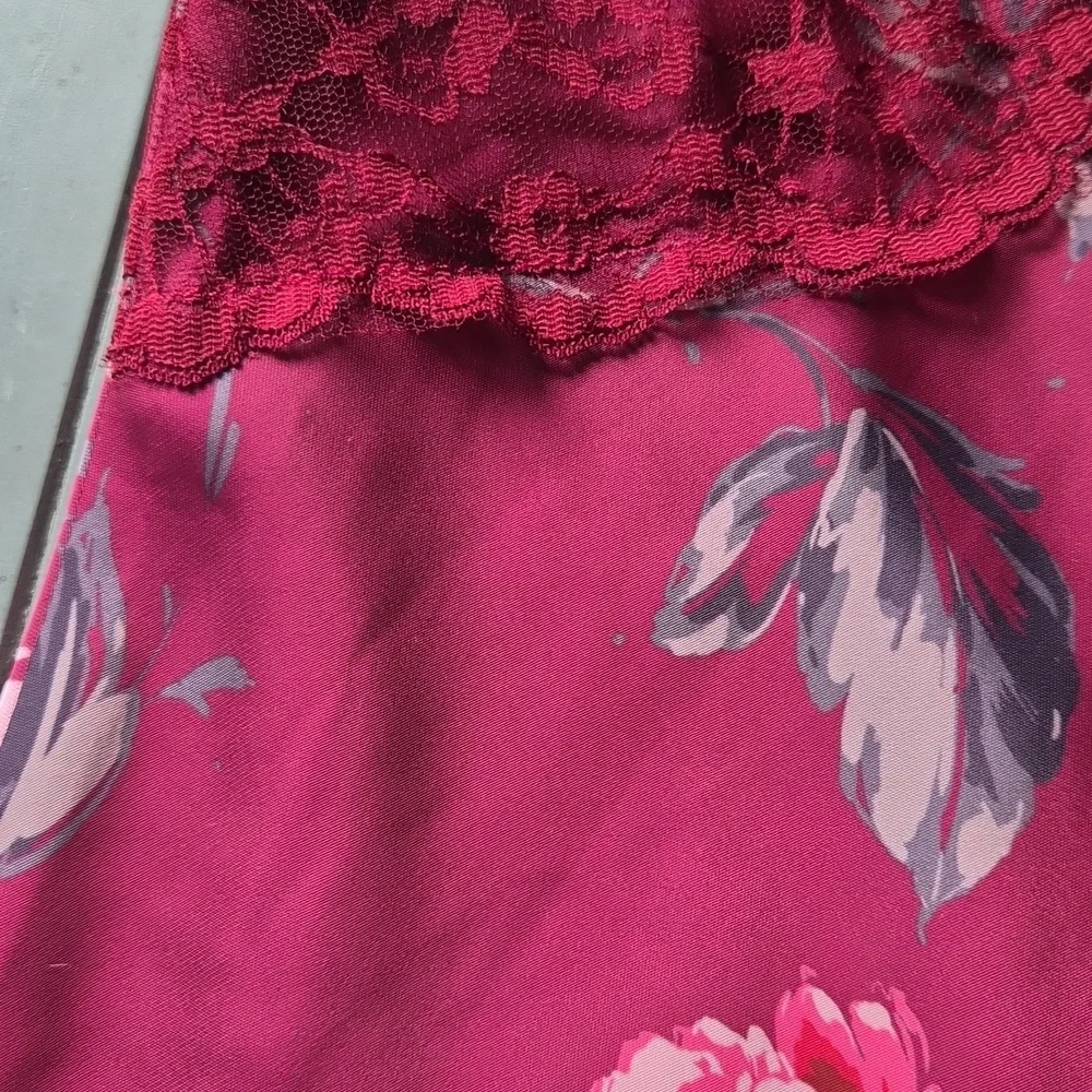 Avec Les Filles Burgandy Dress with Pink And Gray Accents - Picture 7 of 7